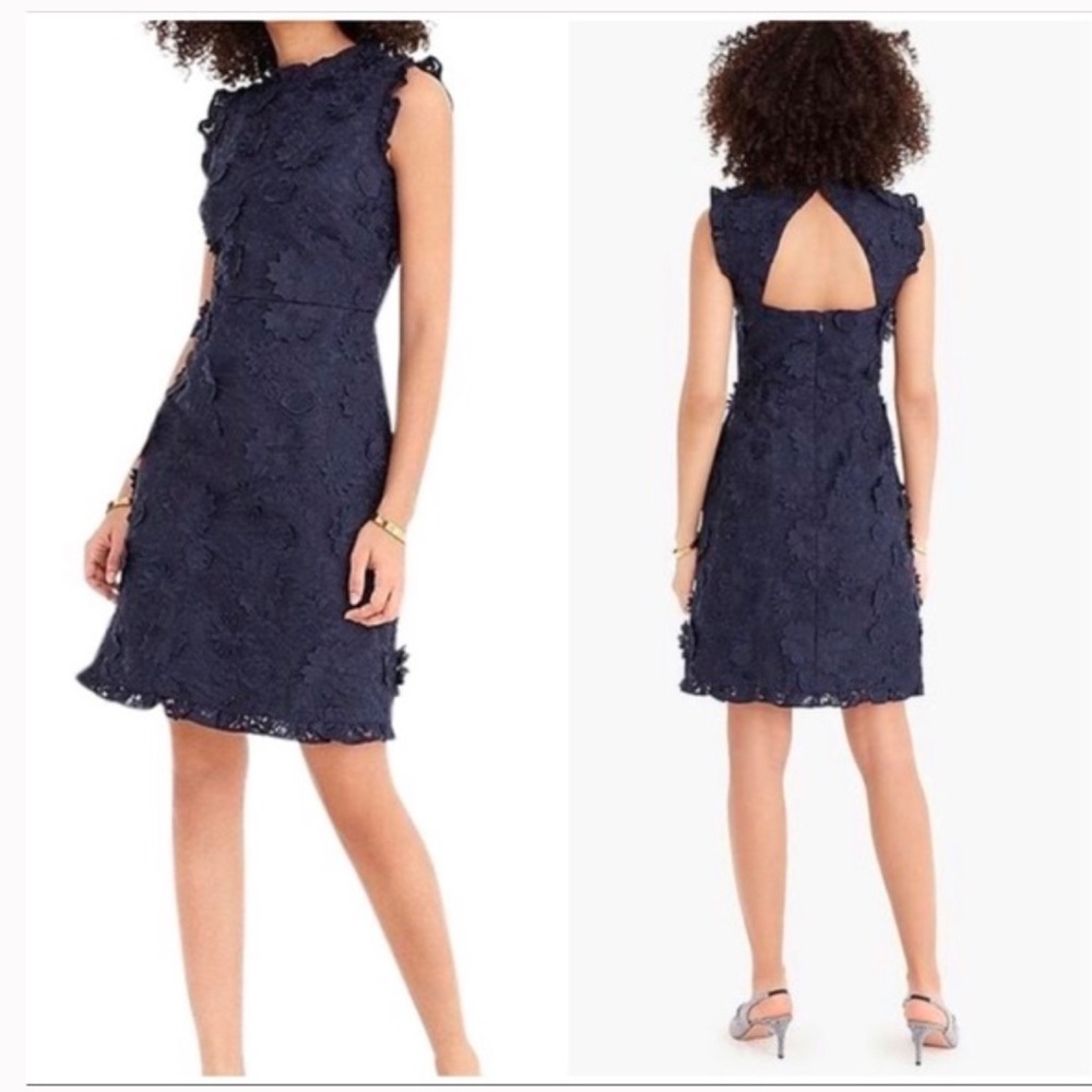 NWT J Crew Floral Lace Appliqué Dress